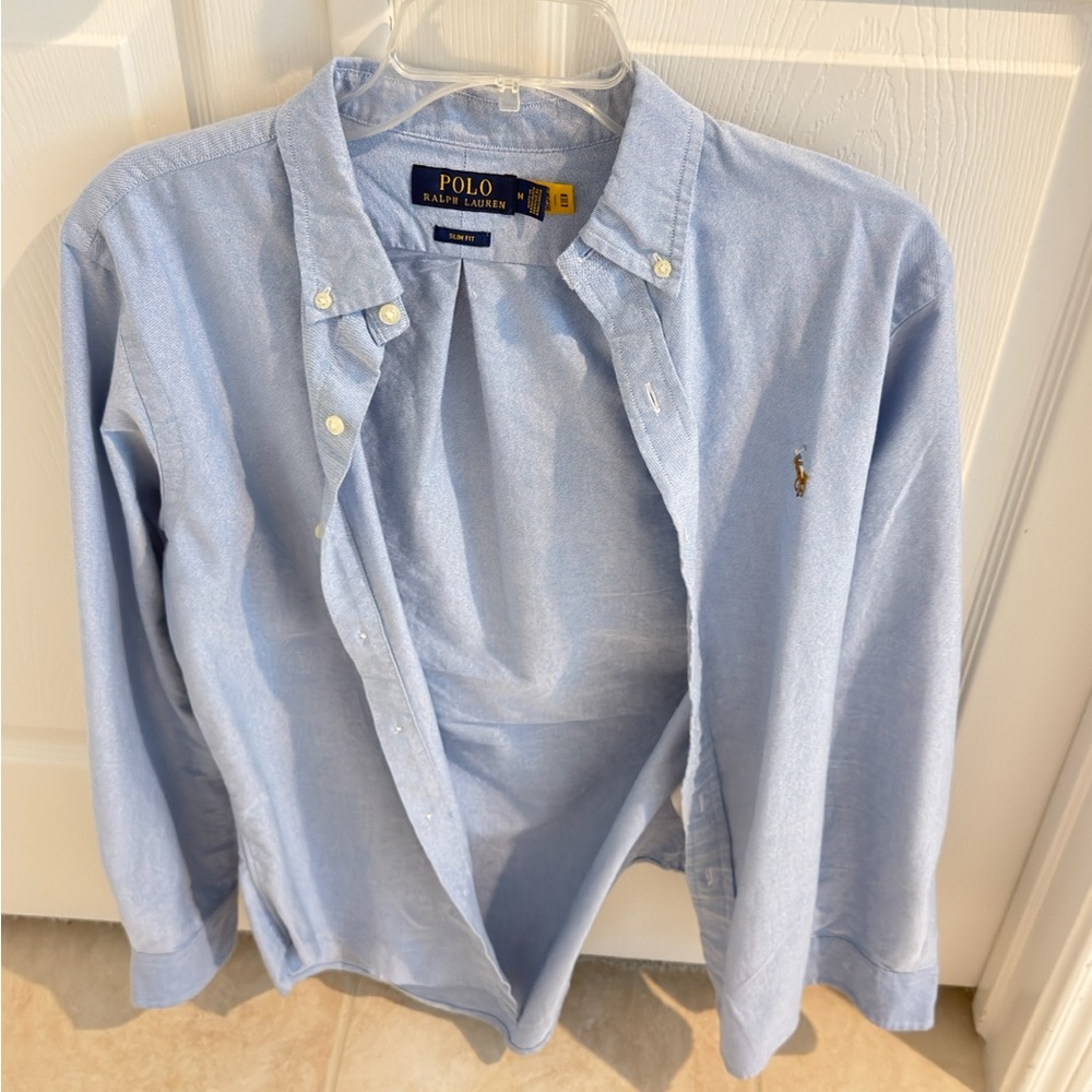 Polo by Ralph Lauren Men's Blue Shirt - Picture 2 of 3
